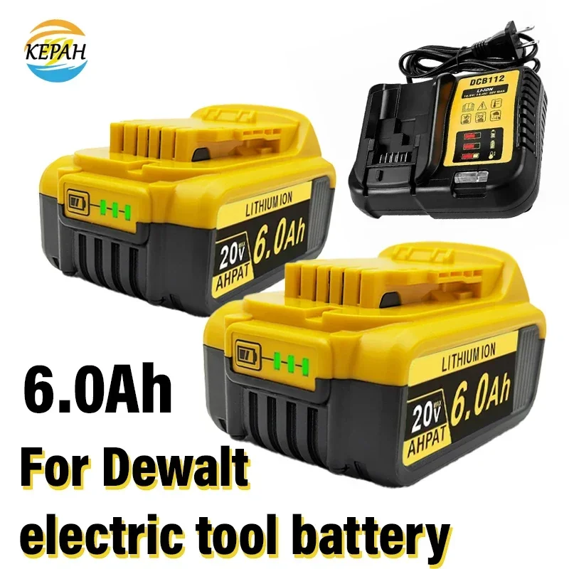 

New 100% Original 6000mAh 20V for Dewalt Power Tool Battery DCB206 20V 6.0Ah Battery DCB206 20V Battery DCB205 DCB204-2