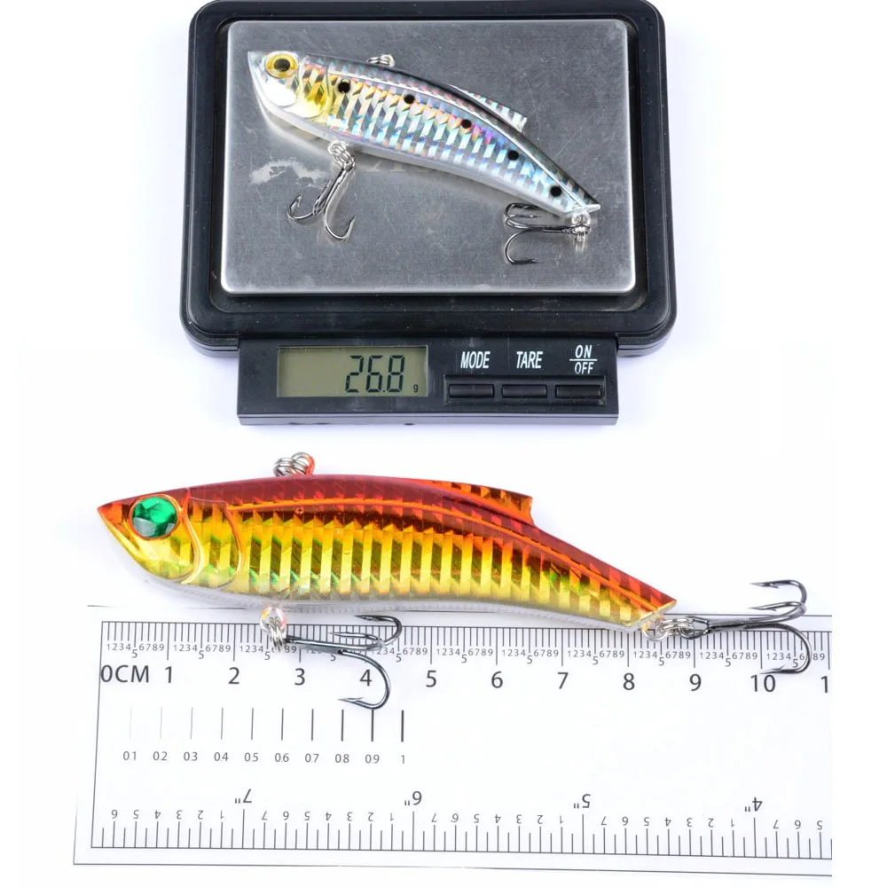 90mm 26.5g Vibration Fishing Lures Sinking Crankbaits Ratlin Saltwater Artificial Hard Bait Pesca Isca Wobblers for Pike VIB