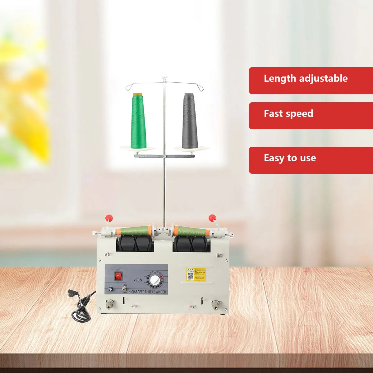 Séparateur de fil à Double tête, enrouleur d'enroulement, fil à coudre, séparateur de fil à broder, séparateur de fil multifonction