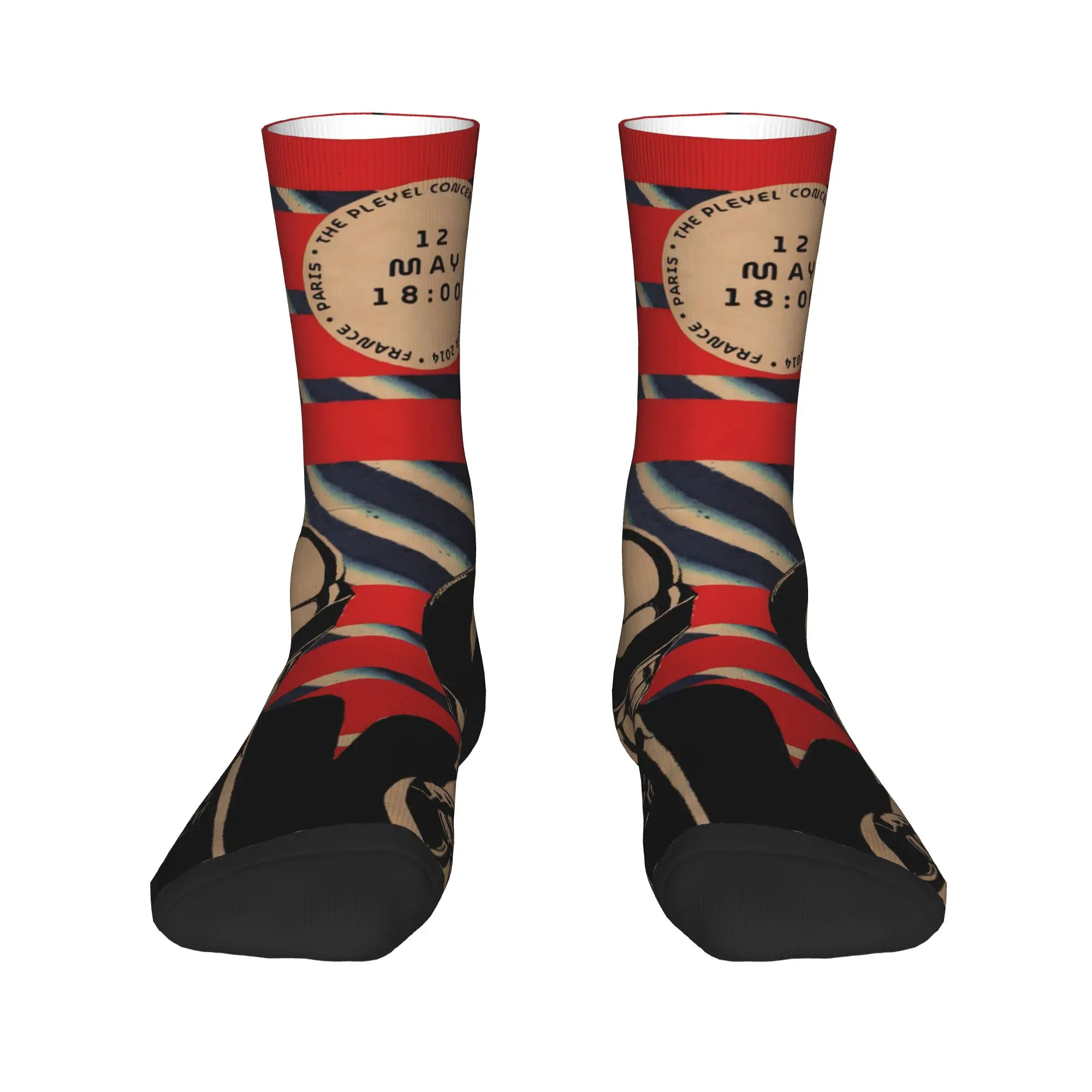 Daft Punk Electronic Band Stockings  Graphic Funny Socks Winter Non Slip Socks Unisex Men Running Sports Soft Socks