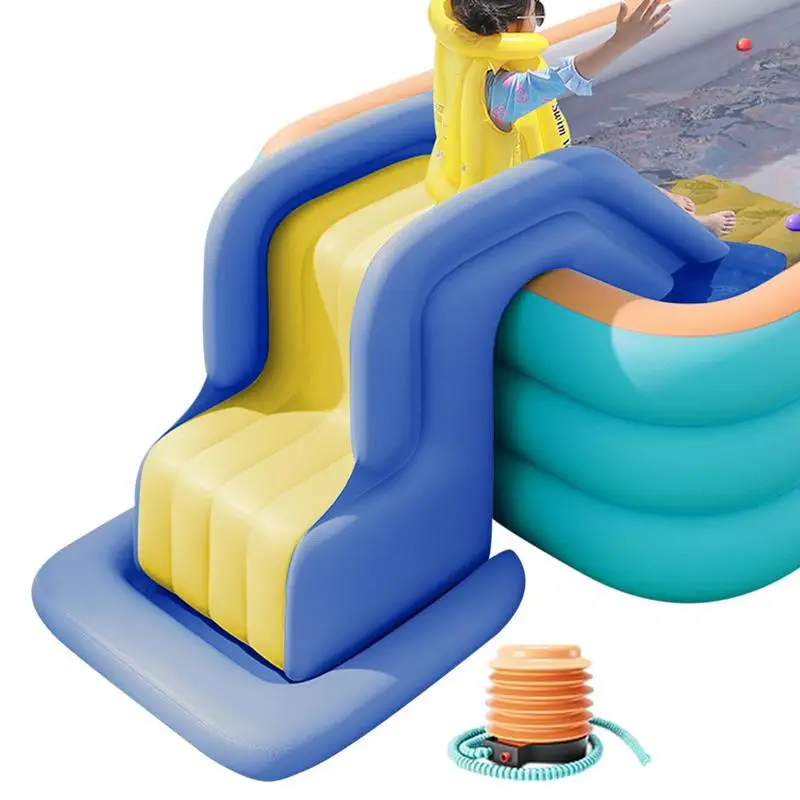 Kids Inflatable Water Slide Wider Steps Swimming Pool Supplies Bouncer Castle Summer Water Play Toys for Children