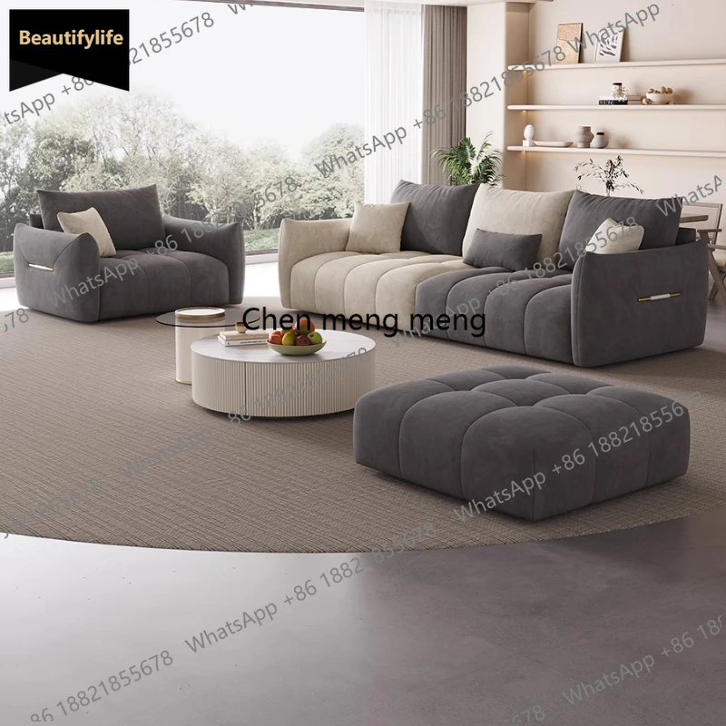 

c139 Lazy Family Living Room Sofa Waterproof Minimalist Italian Comfortable Living Room Sofa Elegant Puff Divano Home Furniture