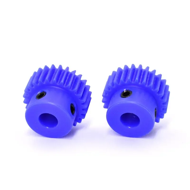 1-8Pcs 1 Mod Motor Gear Blue 1Type Mechanical Transmission Plastic Gears Bore 5/6/8/10/12mm 15T 16T 18T 20T Nylon Spur Gear