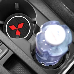 Posavasos para coche, soporte para vasos, almohadillas antideslizantes, accesorios Interio para Mitsubishi Lancer 9 Ex Evo ASX L200 Colt Pajero, 1/2 Uds.