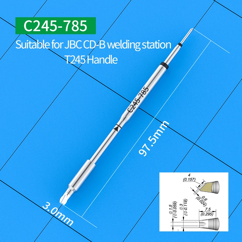 はんだごてチップc245, c245-067 758 760 762 785 790 931 938 jbc t245,はんだ付けステーション修理,PCB SMDツール用