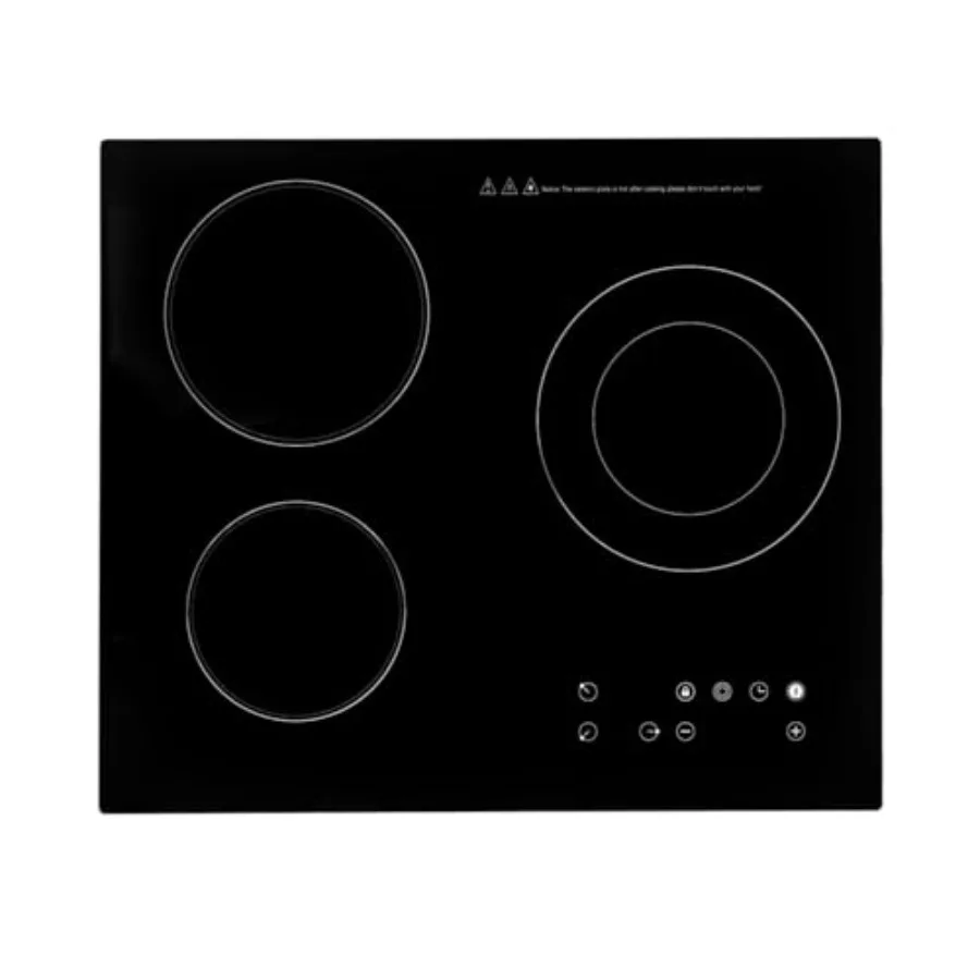 Ceramic Cooktop Electric Cooktop 3 Burners Radiant Electric Stove Top with Timer Child Safety Lock Sensor Touch Control 2600W 1