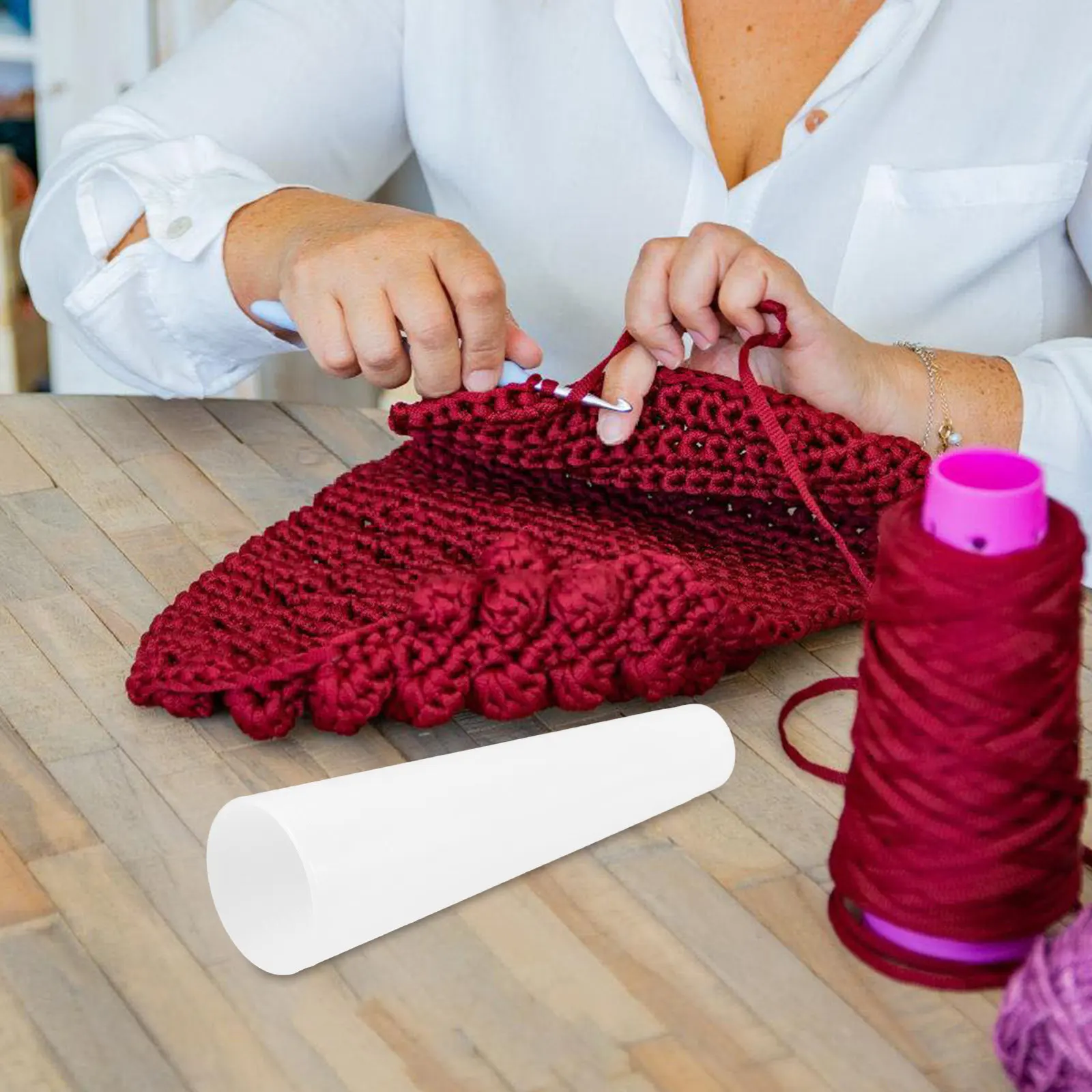 

10Pcs Tapered Plastic Spools PVC Yarn Cones for Sewing Machine Crafts Efficient Tanglefree Winding Embroidery Thread Organizers