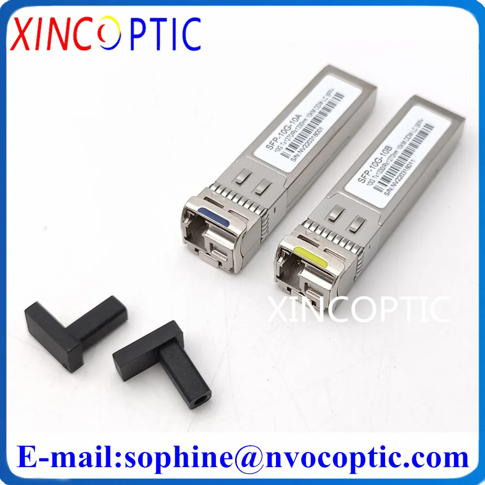 20Pair 10G BIDI SFP 10Km Tx1270/Rx1330nm LC Connector DOM 10Gbps WDM Mini GBIC Transciever Compatible Mikrotik and Cisco Code