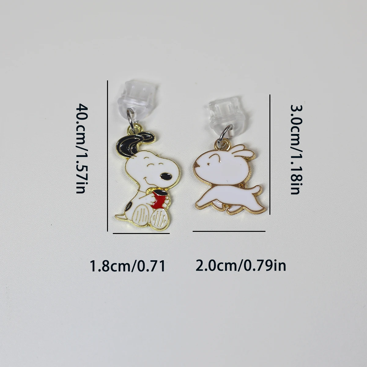 Phone Dust Plug Snoopy Metal Pendant Accessory Suitable For Iphone/For Samsung/For C-Type Interface Couple Gifts