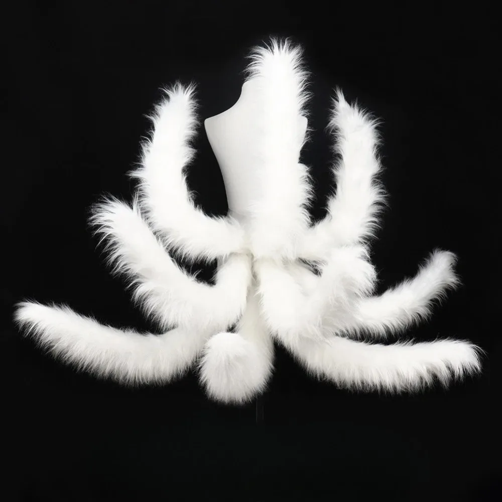 Fox Tail Party Dress Up Comic Show Cosplay Plush Nine Tailed Fox Tail Beast Tail Props Halloween Accessories