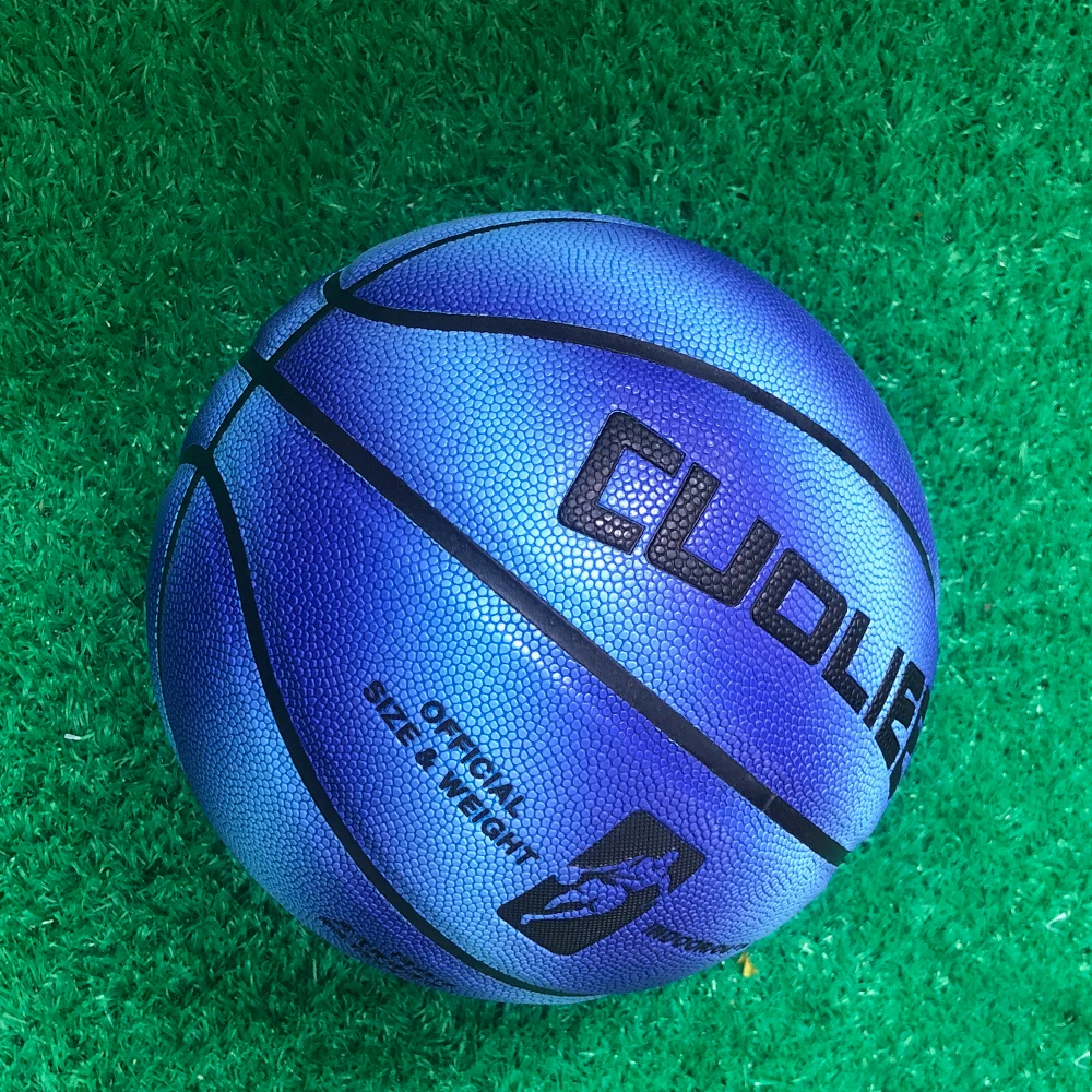 Bola Basket ukuran resmi 7 "bahan PU wanita, bola basket luar ruangan untuk pria dan anak-anak 2024