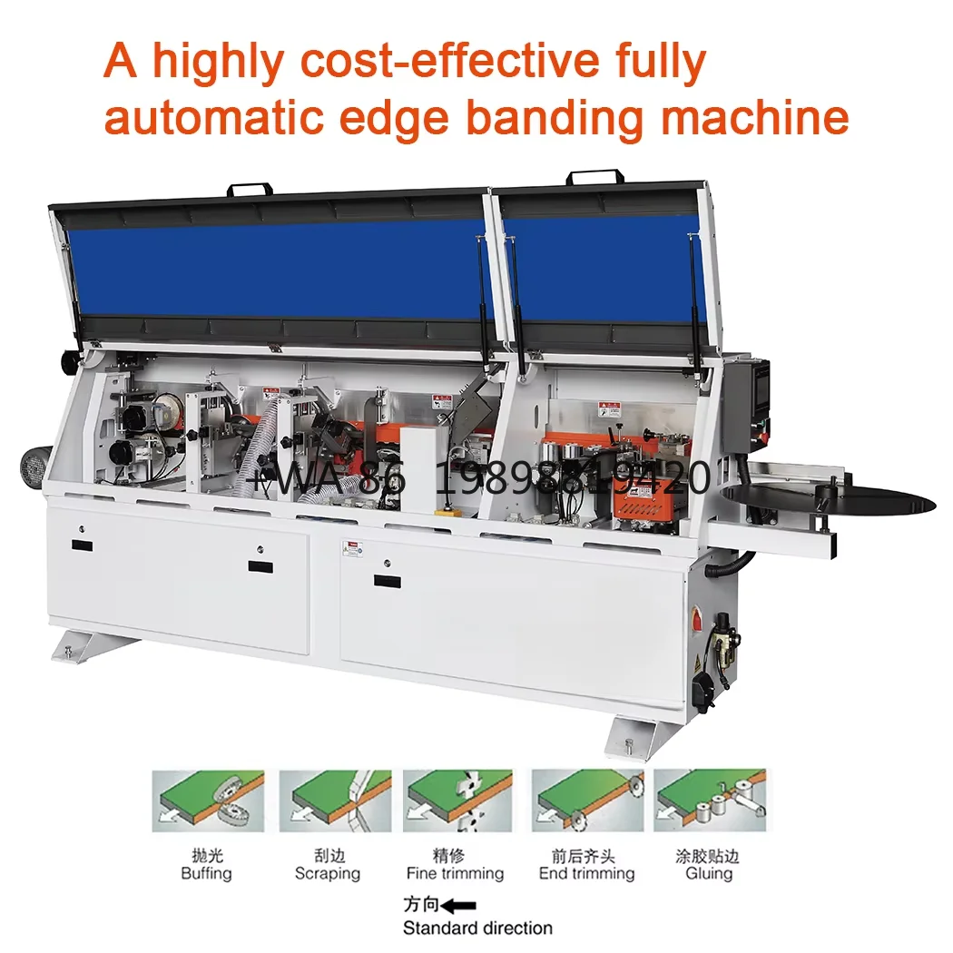 Buffing End Cutting Straight Banding Machine For Woodworking Factory Direct Sale Auto Gluing Trimming