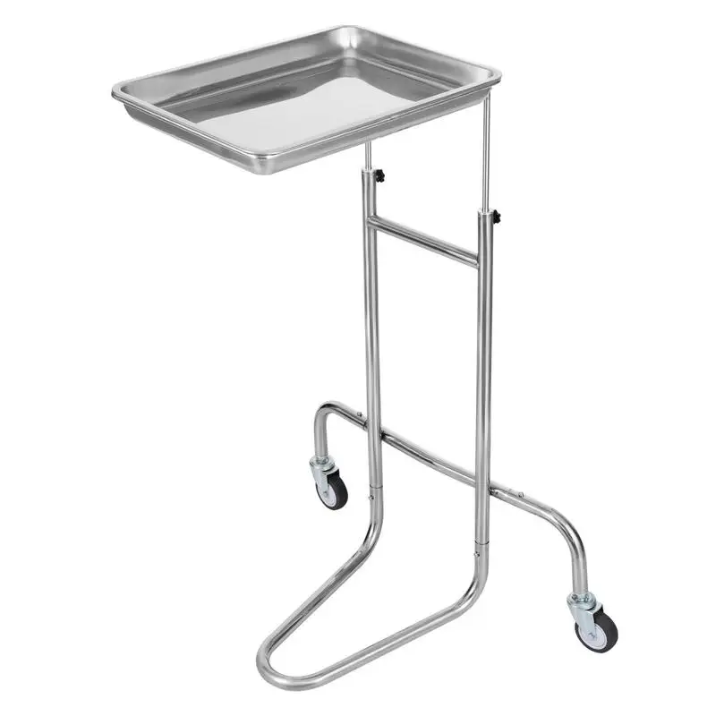 

Free Shipping-Laboratory Trolley 16x12x30in For Laboratory Clinic Hospital Mobile Medical Carriage Single Tray Two Silent Wheels Metal Storage Utility Tool Rack