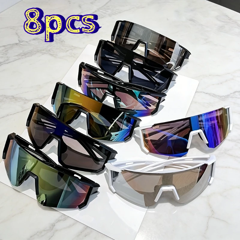 2/3/4/7/8-Pack Oversized Glasses Unisex, Baseball Use Lightweight, Summer Essential