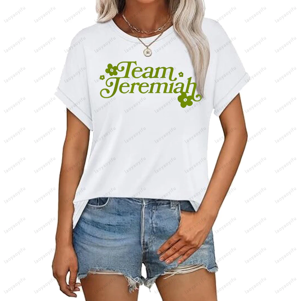 The Summer I Turned Pretty - Team Jeremiah Футболка с цветочным принтом Повседневная модная свободная уличная футболка в стиле Харадзюку в стиле хип-хоп с коротким рукавом