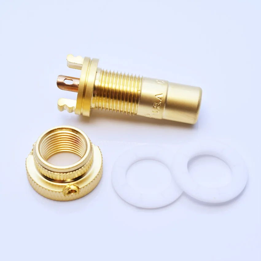Pure Copper Frosted Gold-plated RCA Socket, American CMC Audio Signal Terminal, Lotus Socket, Fever Signal Socket
