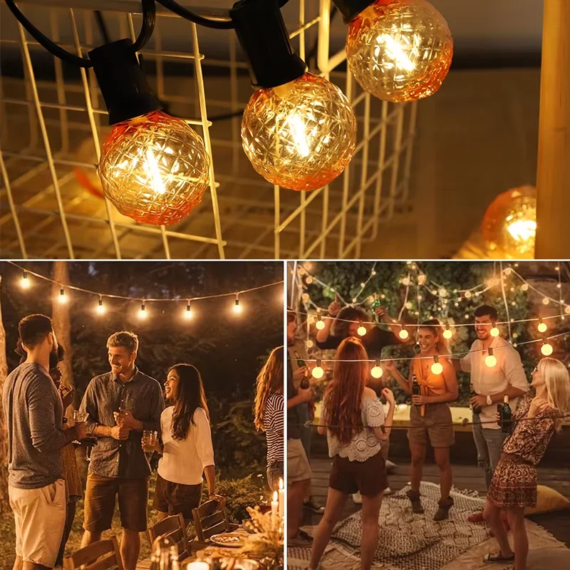 G40 Shatterproof Amber Diamond LED Bulbs E12 1W