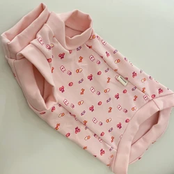 Sweet Pink Cotton Vest for Sphynx Cats in Spring Sleeveless Summer Shirt for Female Kittens soft Coat for Devon Rex Cat Supplies