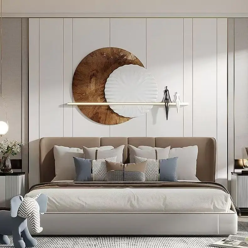 mc-120X75CM Contemporary Fuda Living Room Wall Decor 3D Wall Decal Dining Room Entryway Background Luxury Metal Iron^
