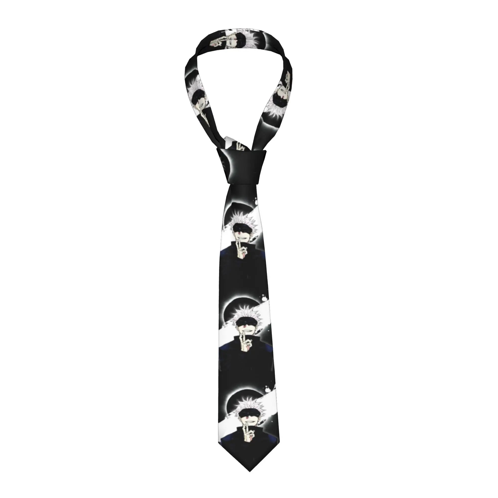 

Gojos Satorus Jujutsus Kaisens Necktie Men Women 8 cm Wide Neck Ties Anime for Mens Shirt Accessories Cravat Wedding Business