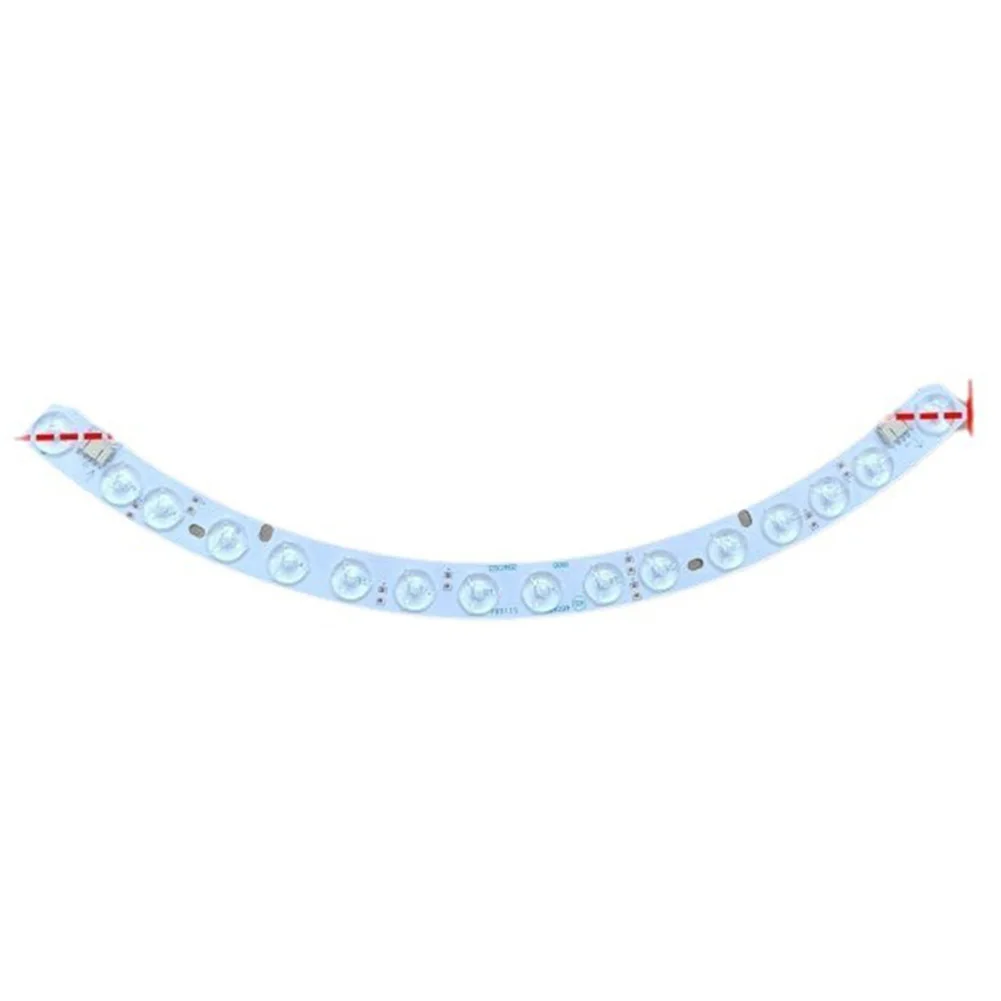 72W X 2 Curved LED Fan Light Strip with Lens for Indoor Ceiling Fans Tricolor Switching Warm Cool Daylight