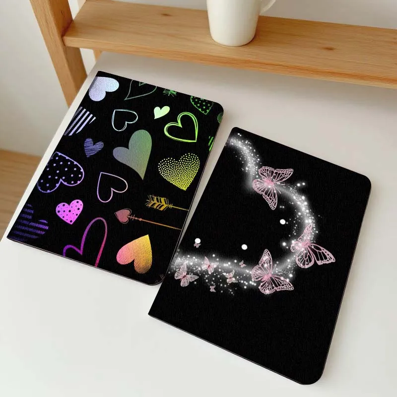 

Cartoon Love Heart Flower Tablet Case For Apple iPad Air Pro mini 1 2 3 4 5 6 7 8 9 11 M2 M3 M5 M4 5th 6th 7th 10th 11th Gift