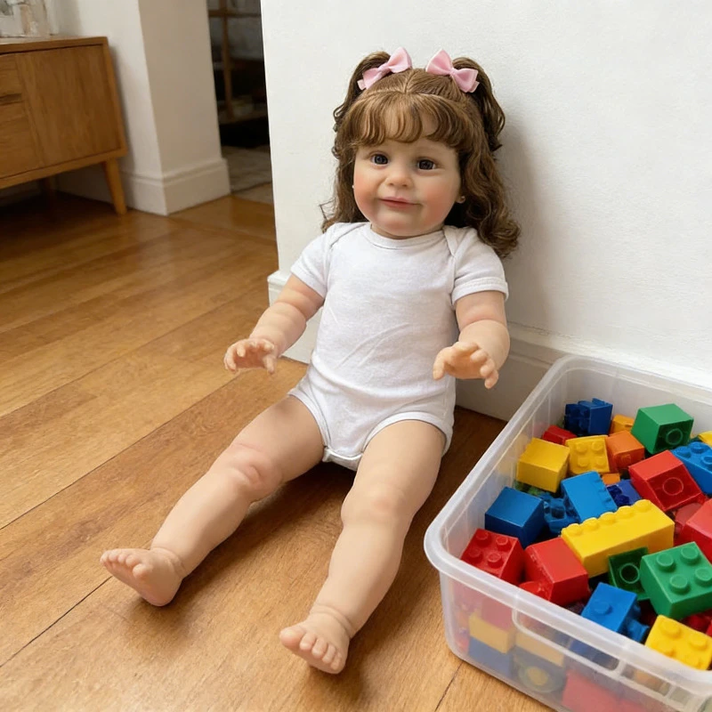 دمية زوي المولودة حديثًا بحجم طفل كبير 66 سم، مصنوعة يدويًا بجودة عالية مع بشرة ثلاثية الأبعاد وعروق مرئية