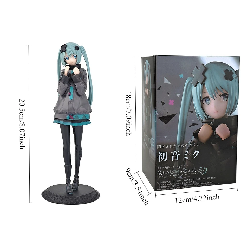 Kawaii Anime Hatsune Miku PVC-Figur, Puppe, Modell, Dekoration für Schreibtisch oder Armaturenbrett, Geburtstags- oder Weihnachtsgeschenk, Sammlerstück. – Detail 3