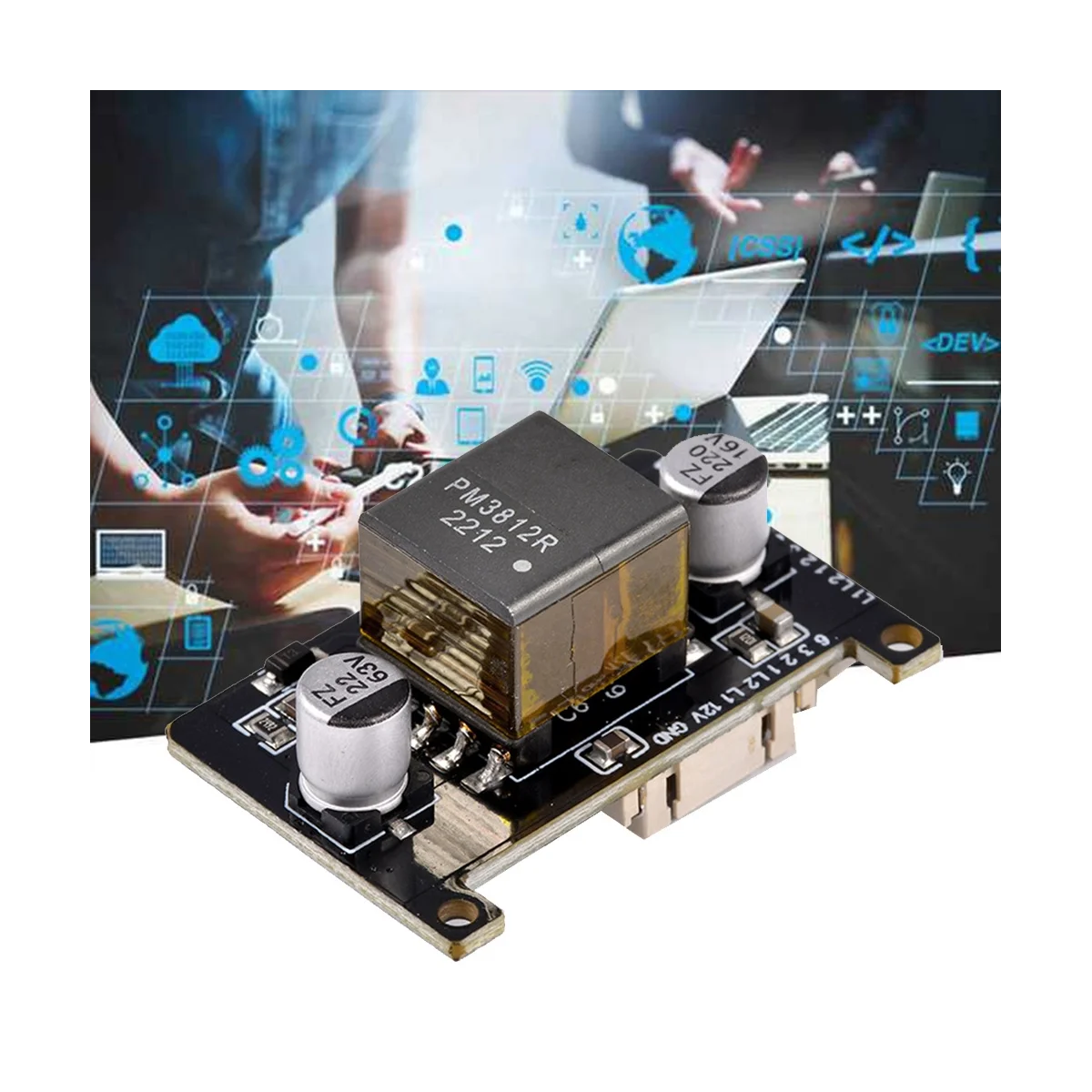 โมดูล PM3825 POE 48V ถึง12V IEEE802.3Af 1A สำหรับกล้อง IP