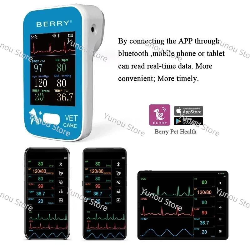 Monitor ECG Handheld Berry Veterinary Monitor Multi Rack AM6200 Veterinary Monitor Equipment