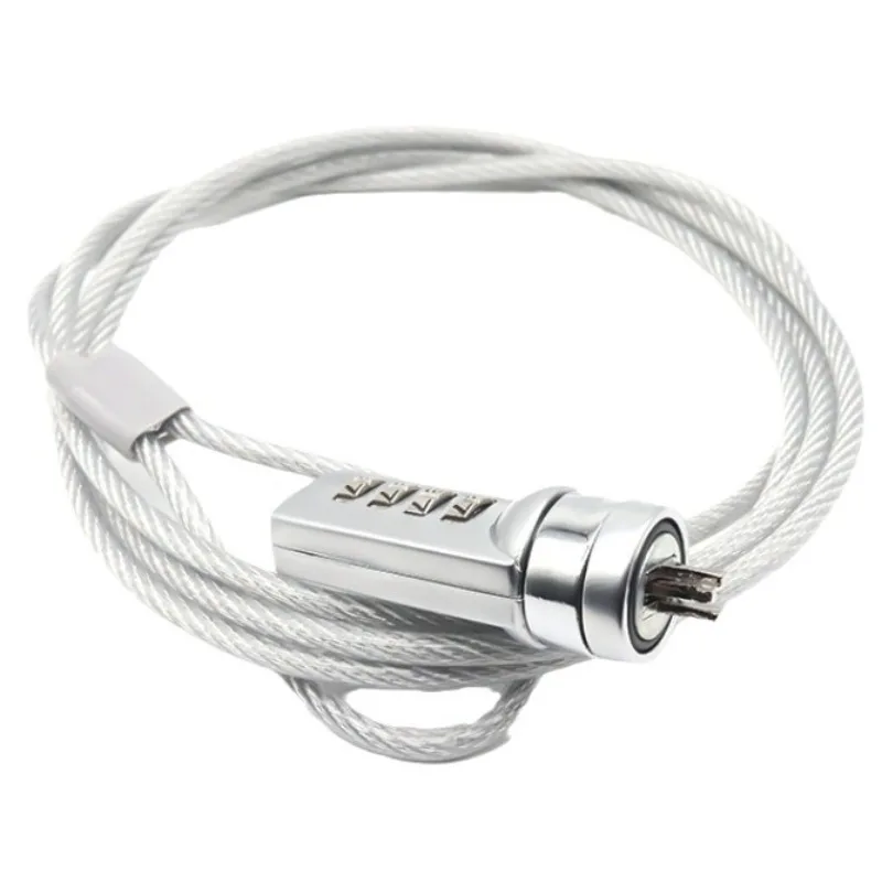 4 Digit Password Laptop Theft Deterrent Laptop Combination Security Lock Cable Chain Theft Deterrent for Notebook PC Lock Cable