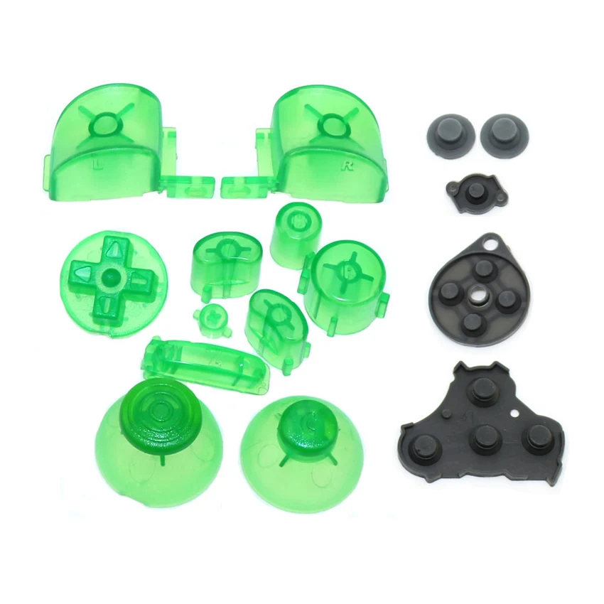 YuXi Full Set L R ABXY Z Keypads Buttons Thumbsticks Caps For GameCube For NGC D Pads Power ON OFF Button Conductive Rubber