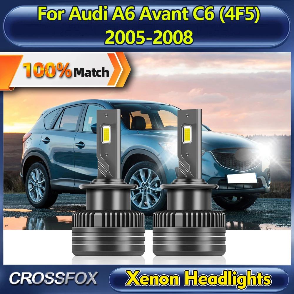 

30000LM D2S LED Headlight Bulbs 120W HID Xenon Headlamps 6000K 12V Plug And Play For Audi A6 Avant C6 (4F5) 2005 2006 2007 2008