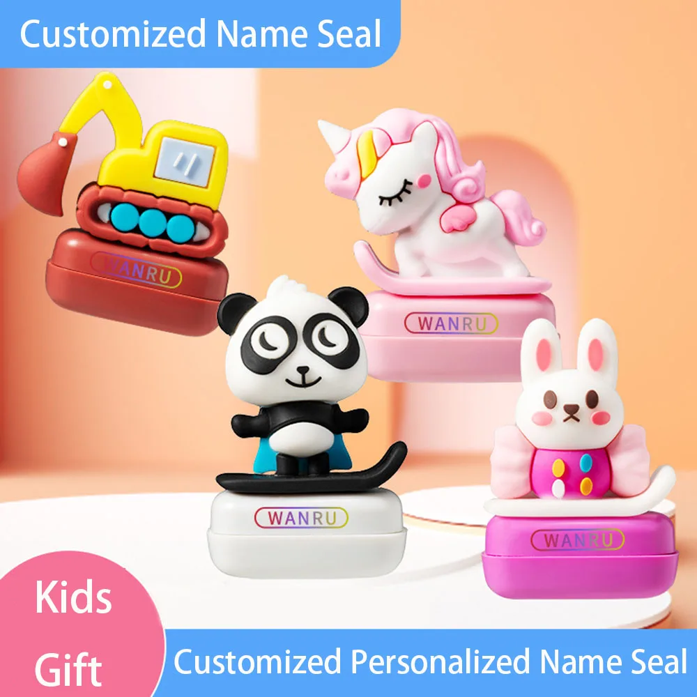 

Custom Waterproof Name Stamp– Washable Ink Durable Long-Lasting Perfect for Marking School Supplies Party Gift
