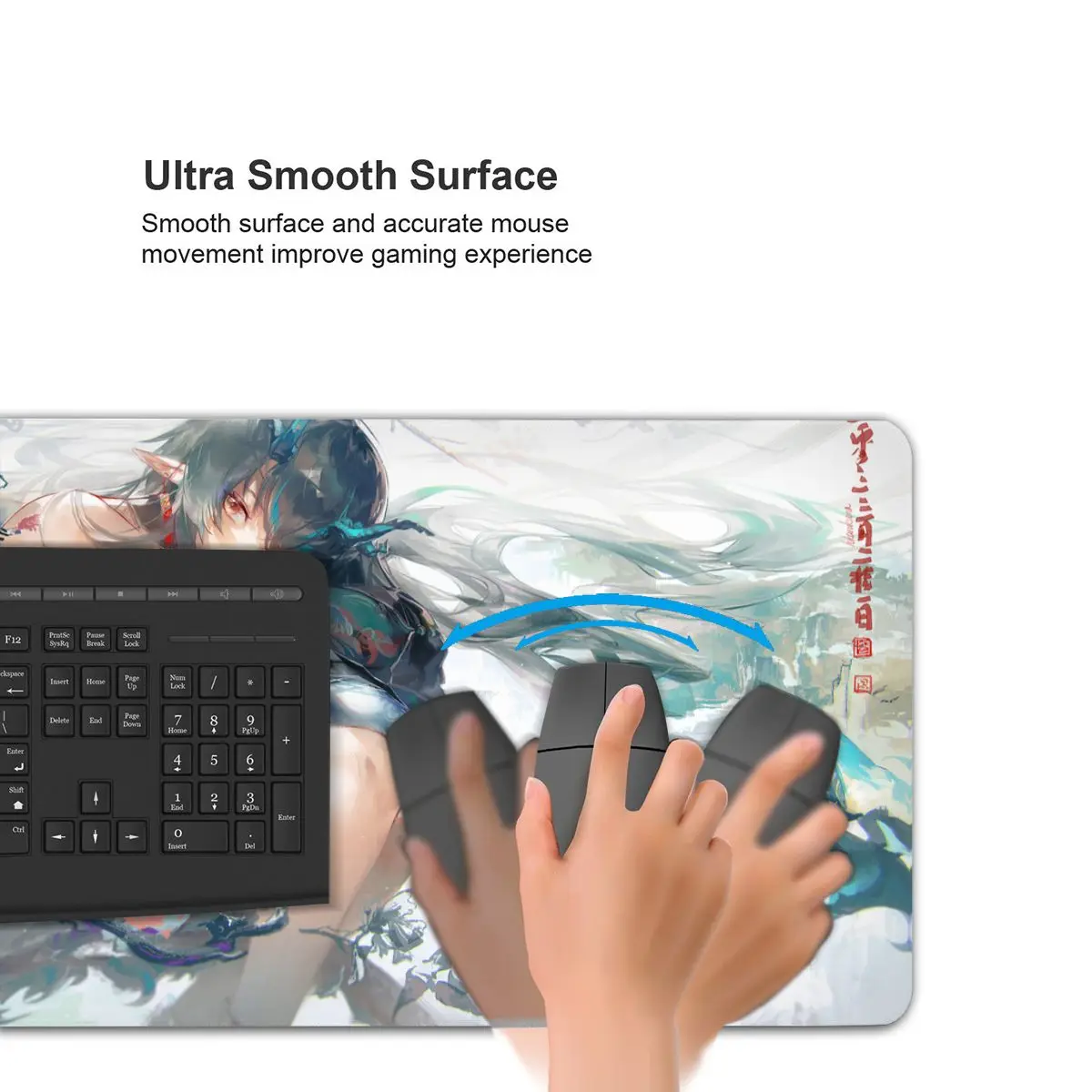 Imagem -04 - Arknights Chifres Crepúsculo da Yan Bonito Anime Meninas Gaming Mouse Pad Teclado Tapete 900x400 à Prova Impermeável Água Mousepad para Computador