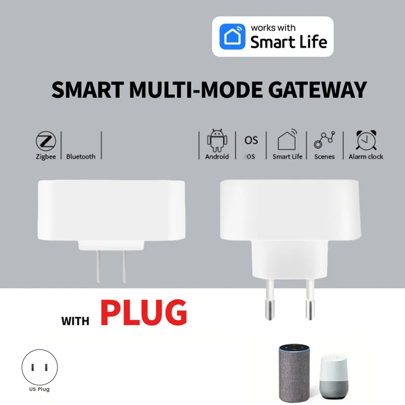 ZIZI NEU Tuya Zigbee Gateway Hub Plug-In Typ Zigbee/Bluetooth Multi-Mode Gateway Bridge für Smart Home Automation