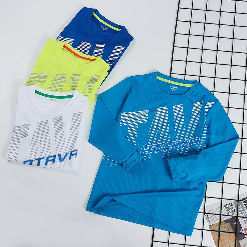 

Dubbped Children's Sports Quick-drying Long-sleeved Boys Running Ball Games Gomfortable Versatile Long-sleeved T-shirt