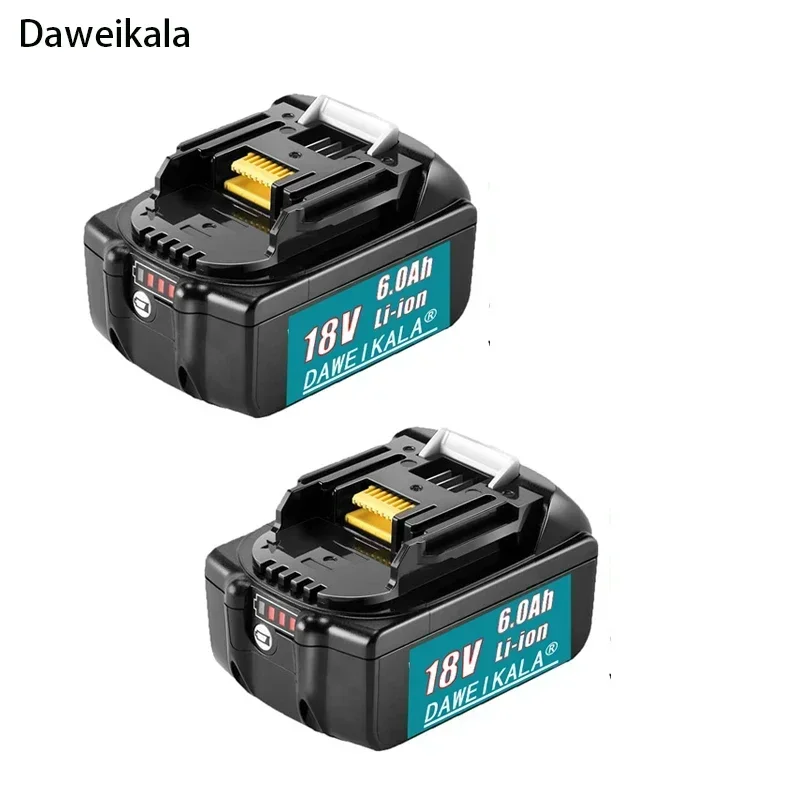 Оригинальная Аккумуляторная Батарея 2024 Makita 18 в 18650 BL1860 BL1850BL1840BL1830 BL1860B + зарядное устройство 18 в 6000 мАч