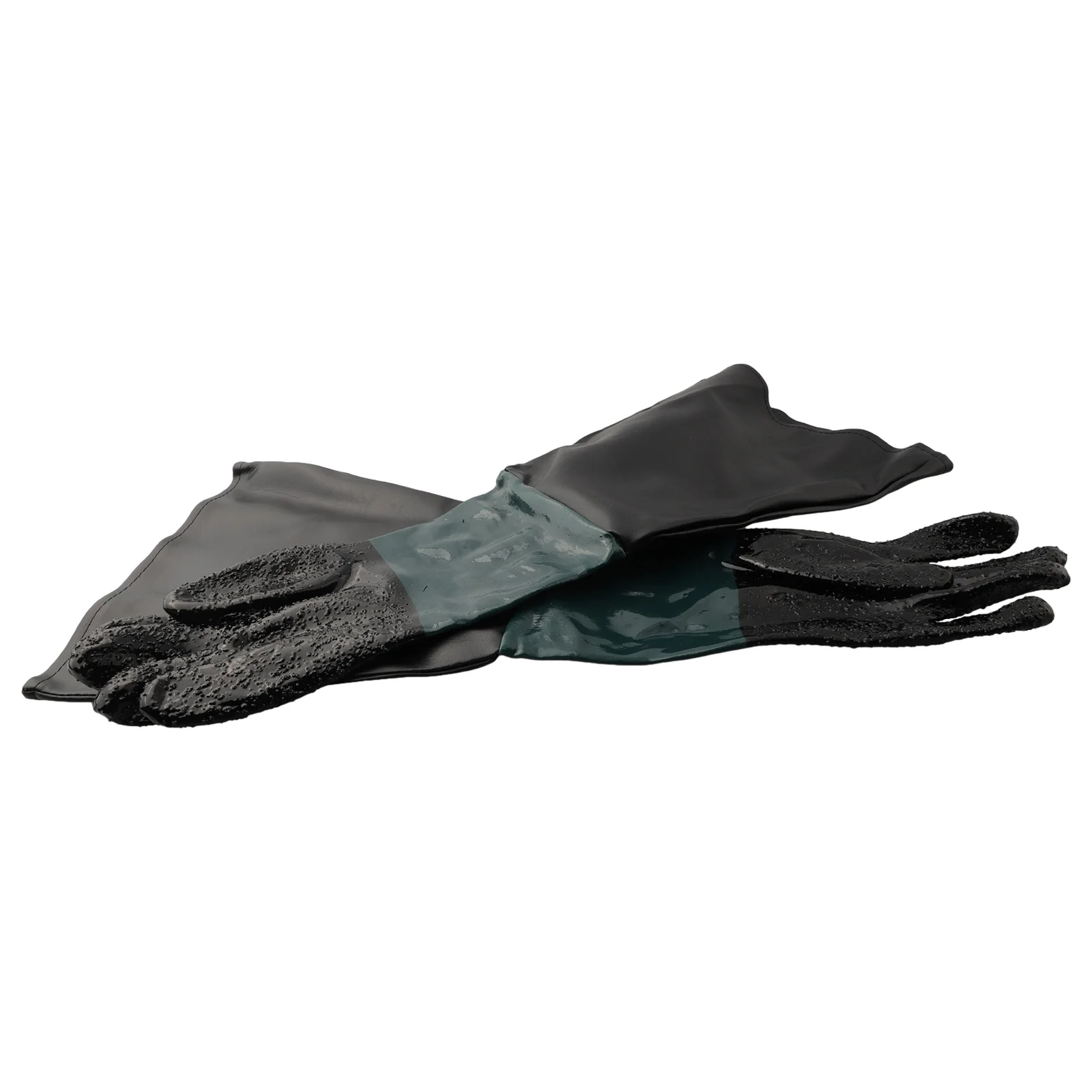 

Sandblasting Gloves Sand Blasting Glove For Heavy-Duty Sandblasting Green + Black PVC+Cotton Work Gloves High Quality