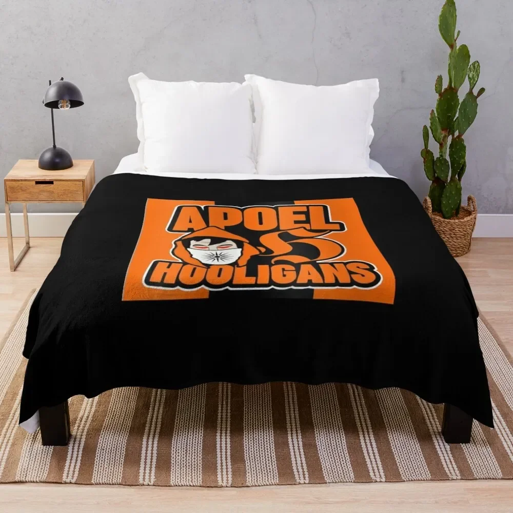 

Apoel Nicosia Football Club Throw Blanket Elegant Warm Throw Blanket for Hotel Home