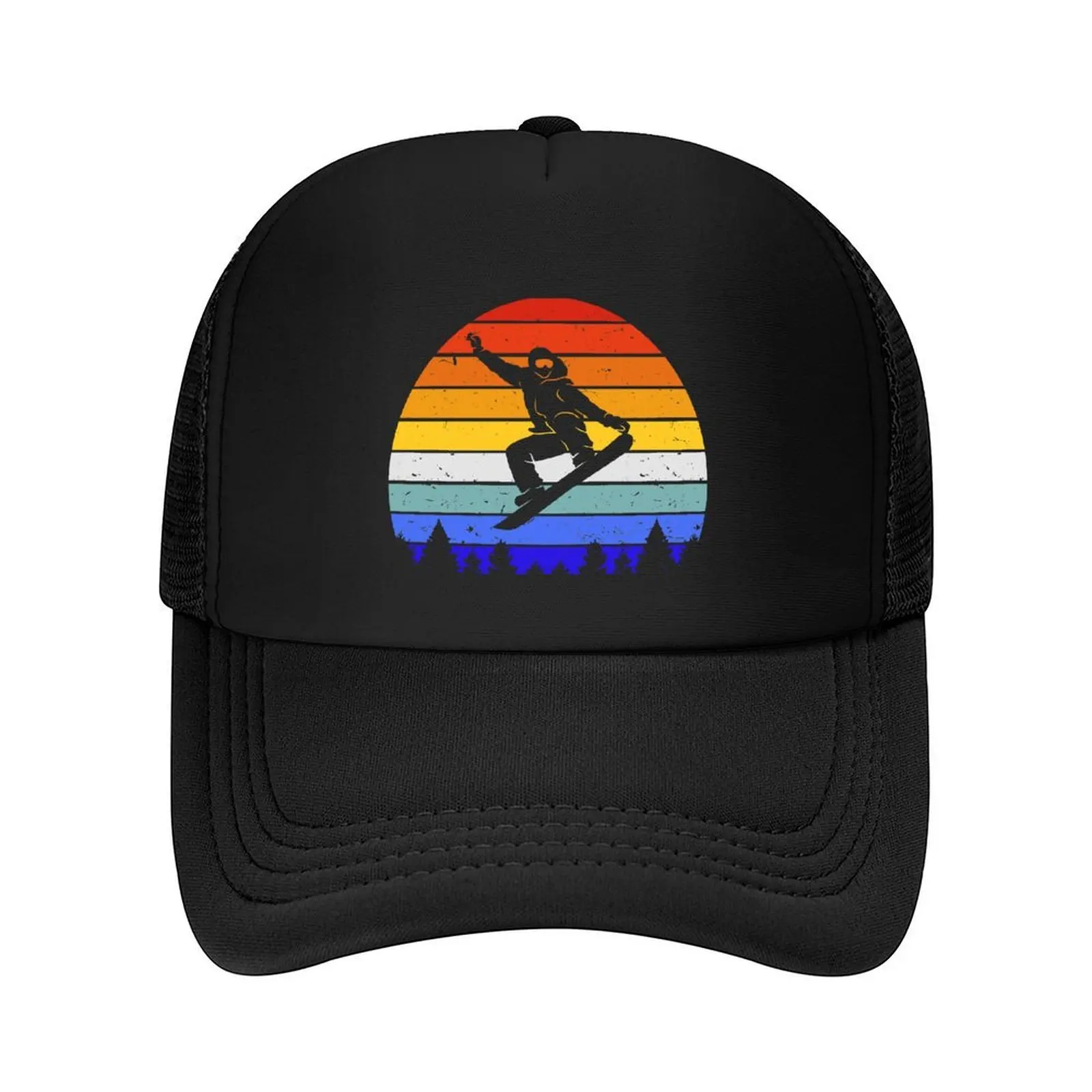 

Vintage Retro Snowboarder Sunset Snowboard III Baseball Cap Luxury Brand Golf fishing caps man luxury caps Hats Man Women's