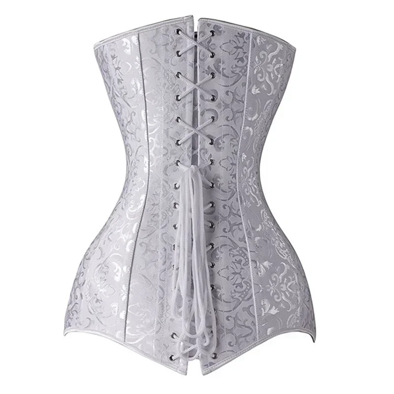 Wholesale price Corset Long Torso Sexy Clothing Korse Jacquard Steel Boned Bustier 6XL Plus Size Korsett Women Steampunk Gorset