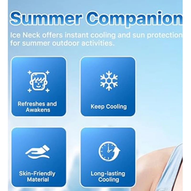 Neck Cooling Tube,For Hot Summer,Ice Ring Neck Cooler For Hot Outdoor Sports, Outdoor Workers