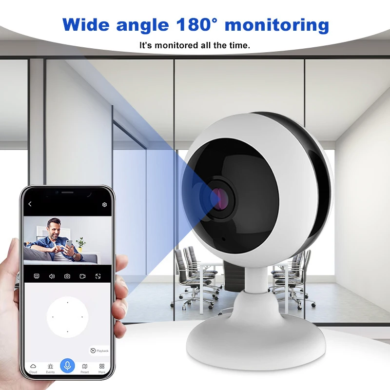 

Мини-камера Wi-Fi 1080P HD, внутренняя наружная камера безопасности с ночным видением, обнаружение движения, голосовая сигнализация внутренней связи, IP66, водонепроницаемая