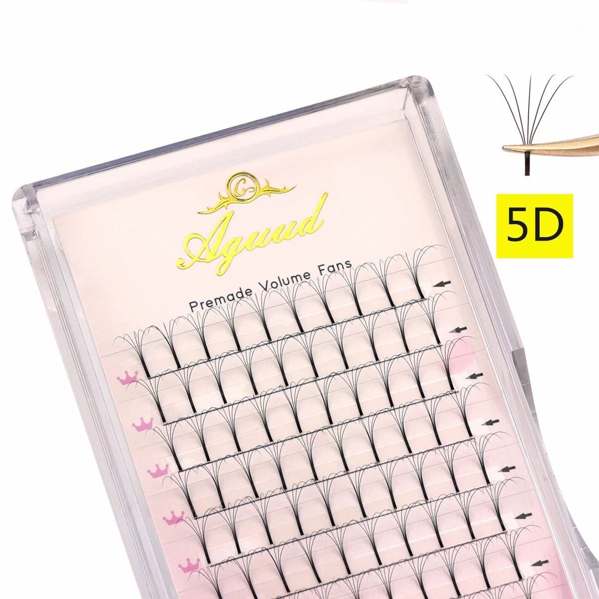 Schwarz 3d/4d/5d/6d vorgefertigte Volumen ventilatoren hand gefertigte flauschige individuelle Promaden fächer Wimpern langer Stiel russische Volumen Wimpern verlängerung – Detail 9