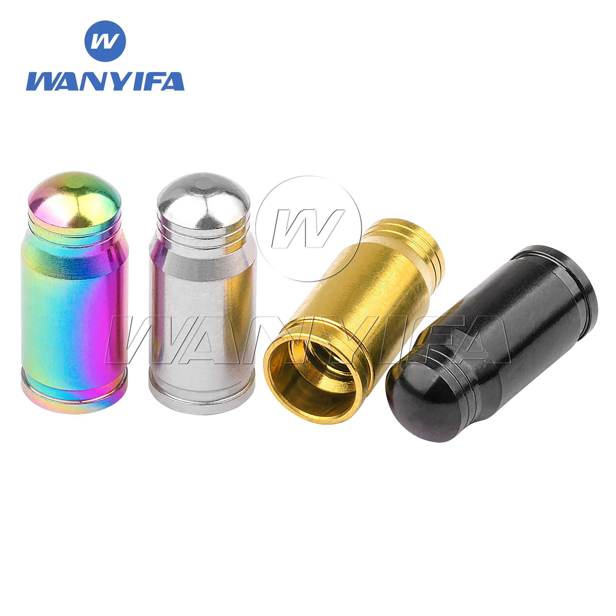 Wanyifa Titanium Bike Presta Tire Valve Caps for Road MTB Bicycle Wheel Dust Valve French Tyre Dustproof Cover 4PCS