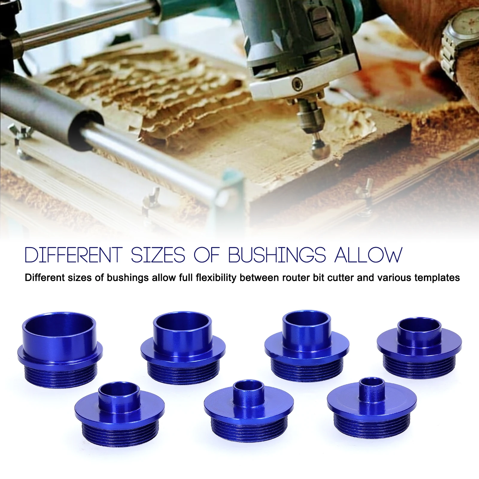 Axle Sleeve Router Template  Bushing Aluminum Alloy Engraving Machine Axle Sleeve for Woodworking  Bushing
