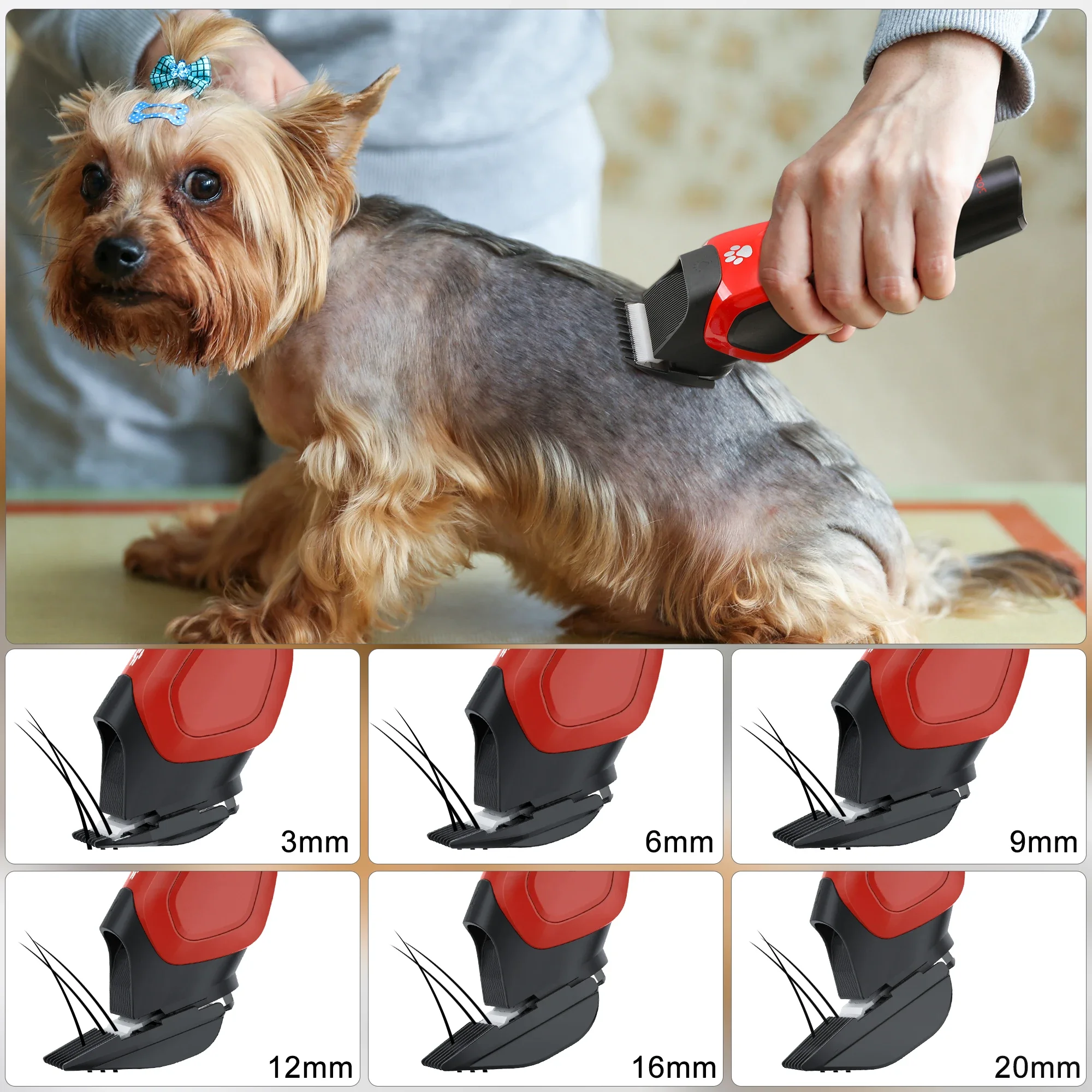 Electric Haircut Machine for Big Dogs W/ LED Digital Display Pet Low Noise Cat Hair Clippers Trimmer Cordless Grooming Equipment