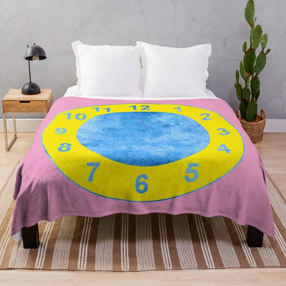 

Clock Rug (The Big Comfy Couch) Throw Blanket Moving christmas decoration Fluffys Large Blankets