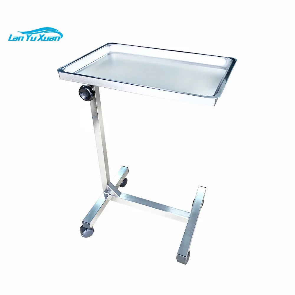 Medical Stainless Steel Mayo Table For Hospital Operating Room Instrument Trolley with 4 wheels LCYH067